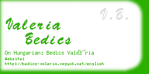 valeria bedics business card